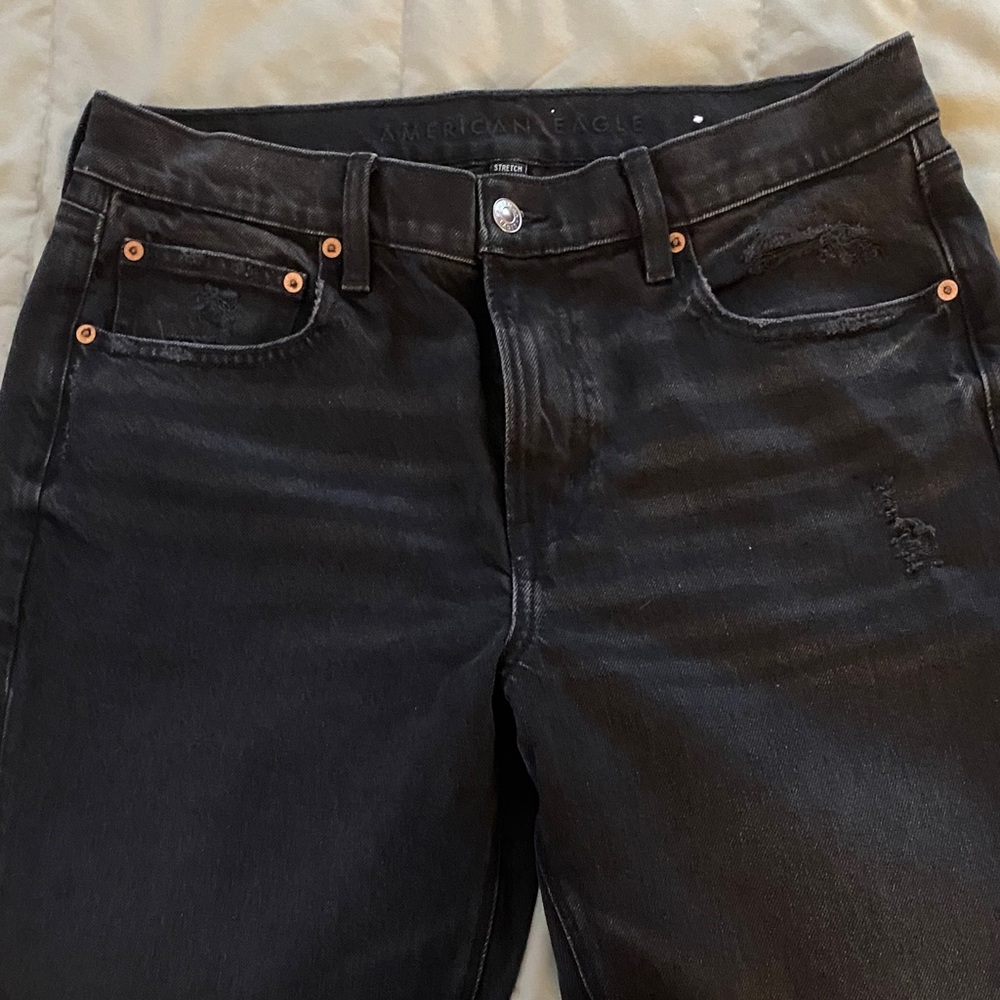 American Eagle. Black Womens size 12Long skinny jeans